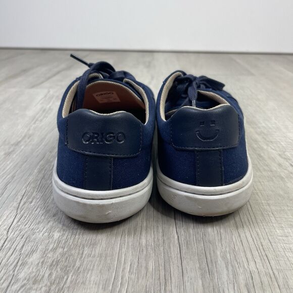 Origo Barefoot Everyday Gen 3 Mens 12 Canvas Cotton Shoes Navy Blue EUC Vivio S - Picture 5 of 10
